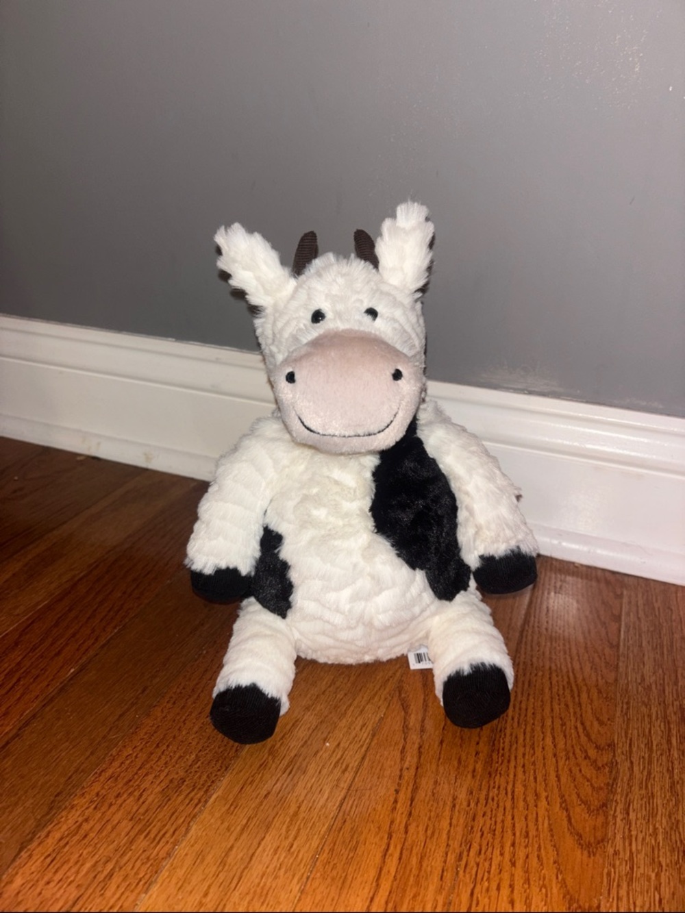 AUTHENTIC WITH BAG!! Jellycat Cream and Black Cow Plush